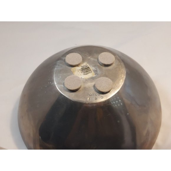 Nambe Tri-Corner Bowl 2 Qt , 9.” Dia. Handcrafted  #627 Mid Century MSRP $155 - Picture 4 of 5